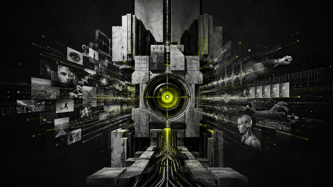 abstract man and machine