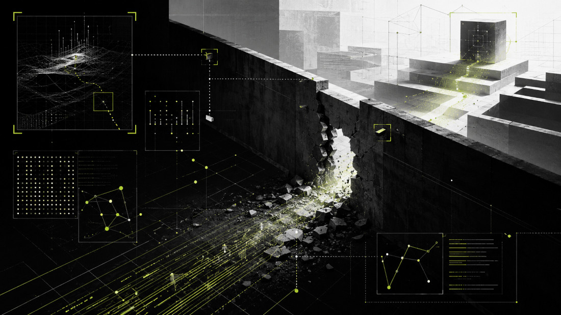 abstract wall broken