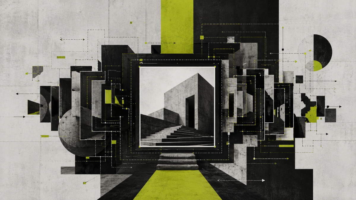 abstract laberinth converging
