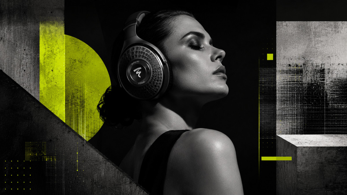woman wearing headphones