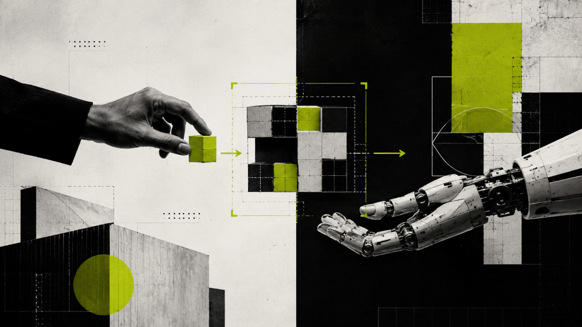 abstract human hand to machine hand
