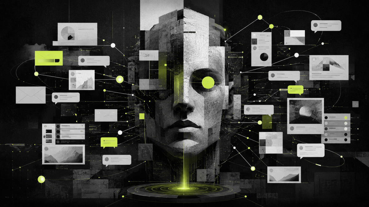 abstract human face and too many options