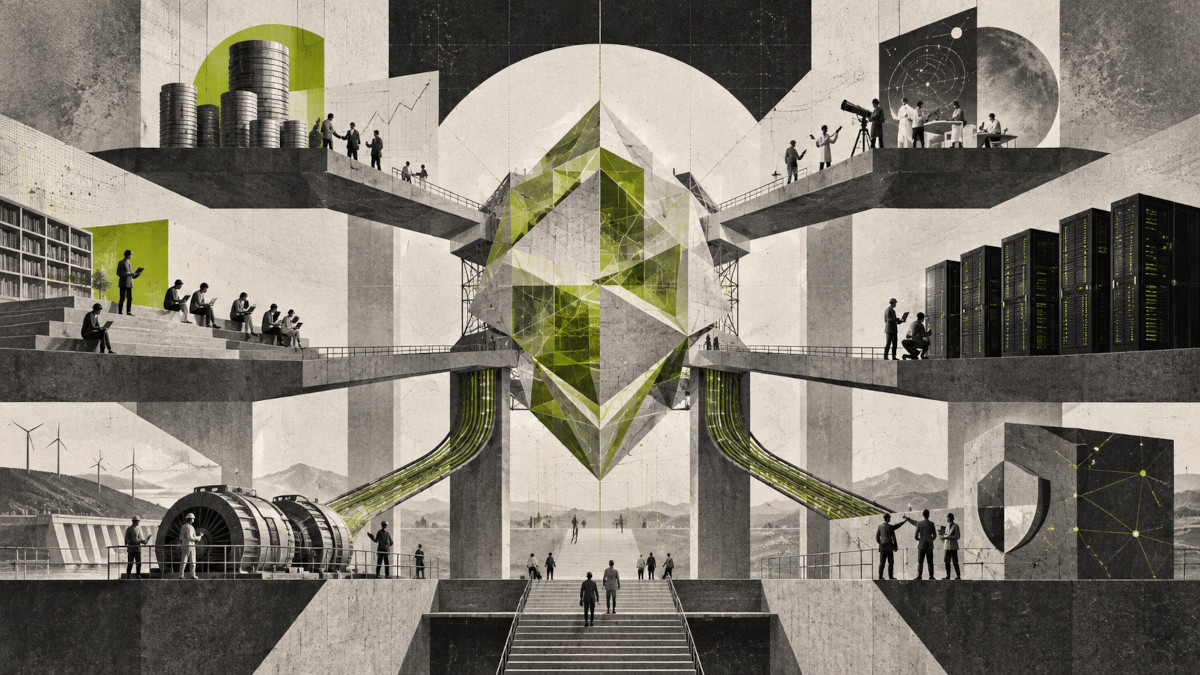 abstract stages converging at the center