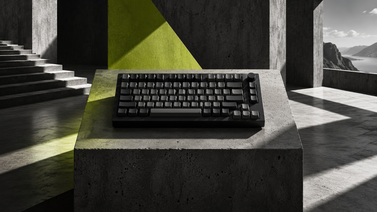 abstract keyboard in stand