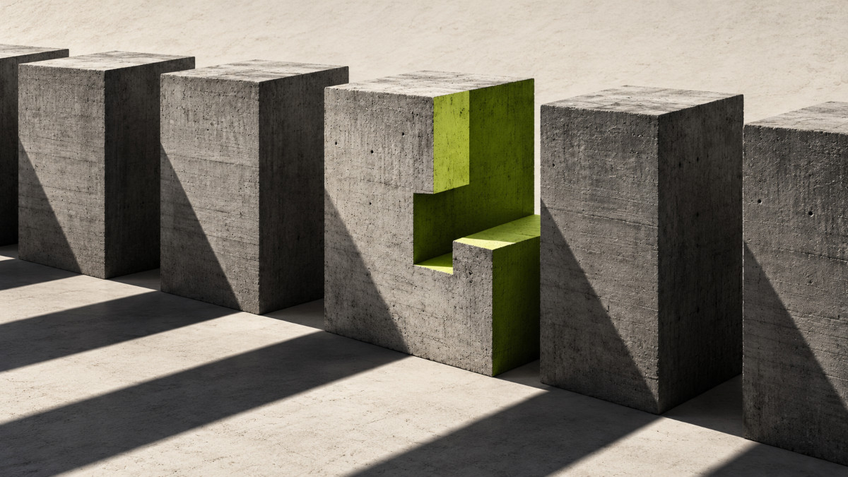 abstracto bloques de concreto con sombras